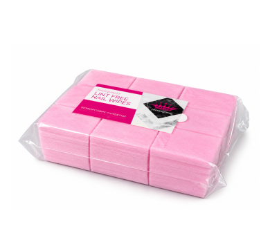 Серветки безворсові Master Professional High Quality 4х6 см, 1000 шт, рожеві