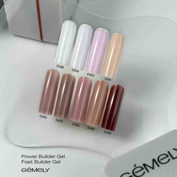 Гель для наращивания GEMELY Power Builder Gel №045, бежевый, 15 мл