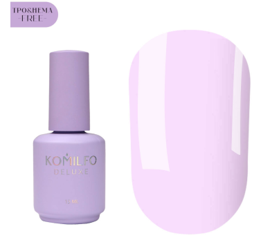 База каучукова для гель-лаку Komilfo Milky Violet Base, молочно-фіолетова, 15 мл (без HEMA та TPO)