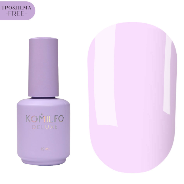 База каучуковая для гель-лака Komilfo Milky Violet Base, молочно-фиолетовая, 15 мл (HEMA/TPO free)