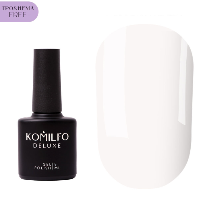 База каучукова для гель-лаку Komilfo Milky White Base, молочно-біла, 8 мл (HEMA/TPO free)