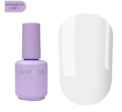База каучукова для гель-лаку Komilfo Milky White Intense, молочно-біла, 15 мл (HEMA/TPO free)