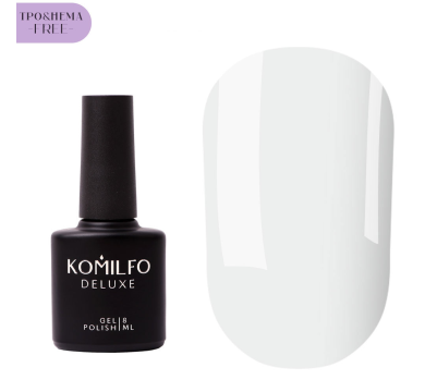 База каучукова для гель-лаку Komilfo Milky White Intense Base, молочно-біла, 8 мл (HEMA/TPO free)