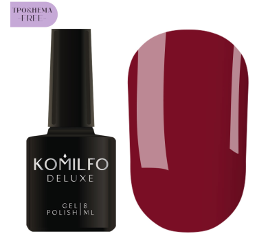 Гель-лак Komilfo Deluxe Series №D096, ягодно-красный, 8 мл (HEMA/TPO free)