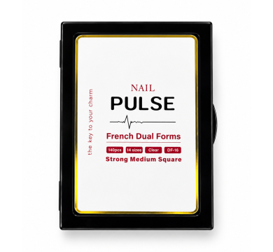 Верхні форми для френчу Nail Pulse Strong Medium Square, лунка квадрат, 140 шт.