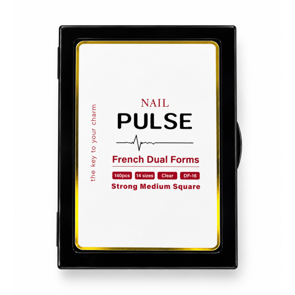 Верхні форми для френчу Nail Pulse Strong Medium Square, лунка квадрат, 140 шт.