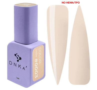 Гель-лак DNKa Gel Polish Color New Formula #0003, світло-бежевий, 7 мл