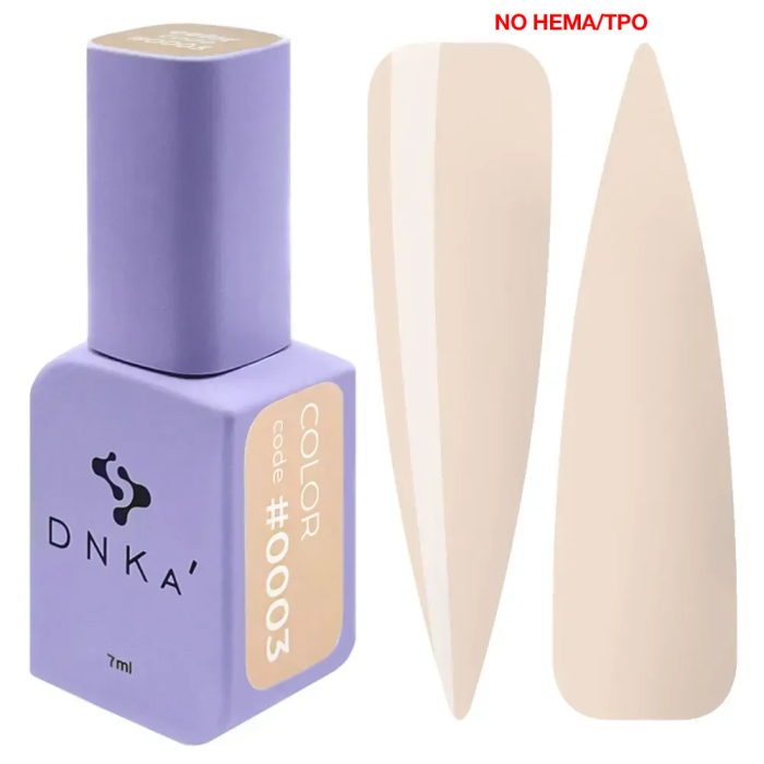 Гель-лак DNKa Gel Polish Color New Formula #0003, світло-бежевий, 7 мл