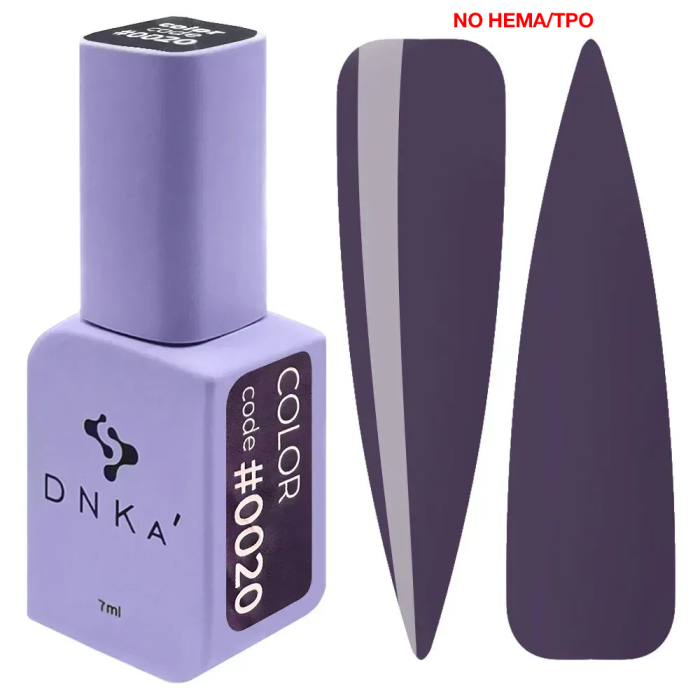 Гель-лак DNKa Gel Polish Color New Formula #0020, темно-сливовый, 7 мл