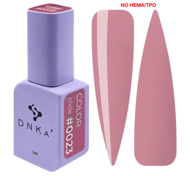 Гель-лак DNKa Gel Polish Color New Formula #0023, дымчато-розовый, 7 мл