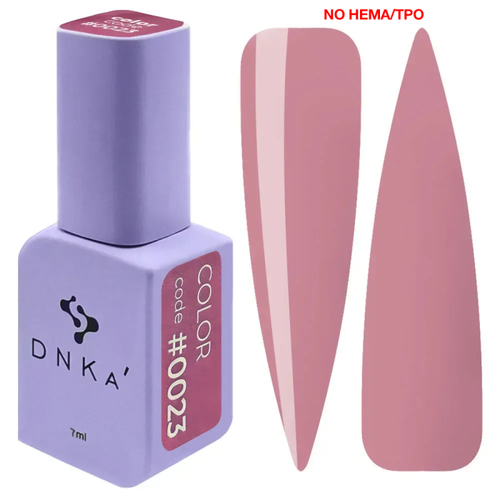 Гель-лак DNKa Gel Polish Color New Formula #0023, дымчато-розовый, 7 мл