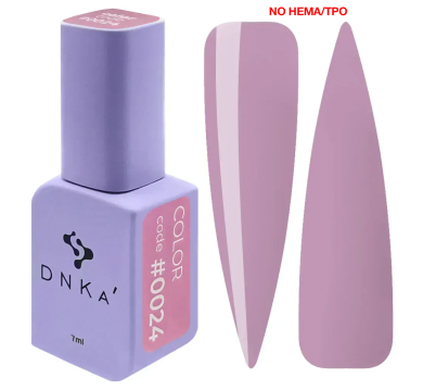Гель-лак DNKa Gel Polish Color New Formula #0024, пастельно-сливовий, 7 мл