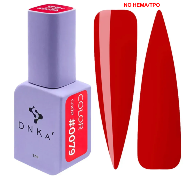 Гель-лак DNKa Gel Polish Color New Formula #0079, насыщенно-красный, 7 мл