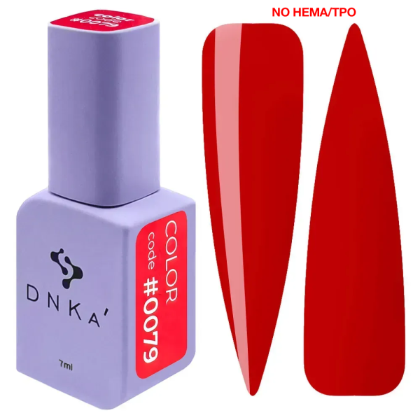 Гель-лак DNKa Gel Polish Color New Formula #0079, насичено-червоний, 7 мл