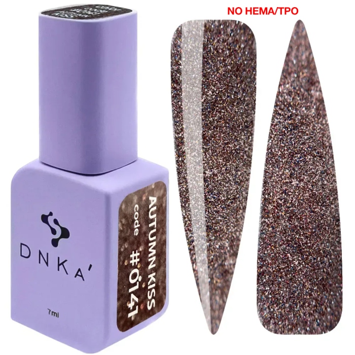 Гель-лак світловідбивний DNKa Gel Polish New Formula  Autumn Kiss #0141, теракотовий, 7 мл