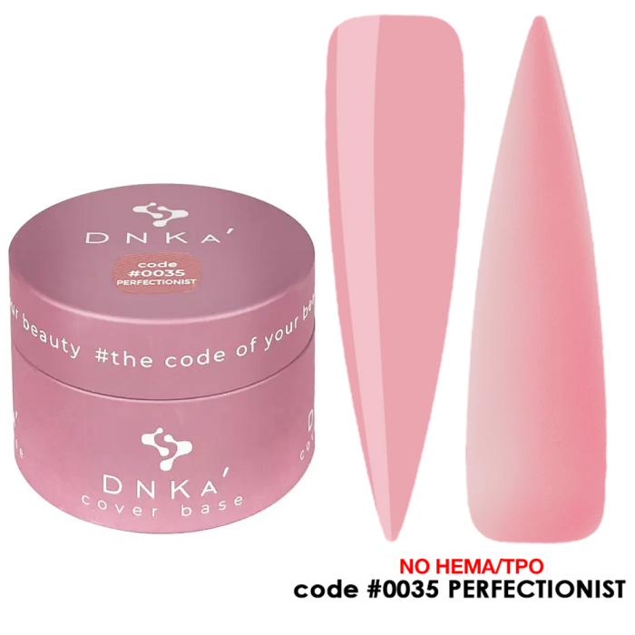 База камуфлирующая DNKa Cover Rubber Base French New Formula №0035 Perfectionist, розовая, 30 мл