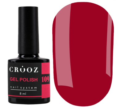 Гель лак Crooz Gel Polish №109, сочно-малиновый, 8 мл