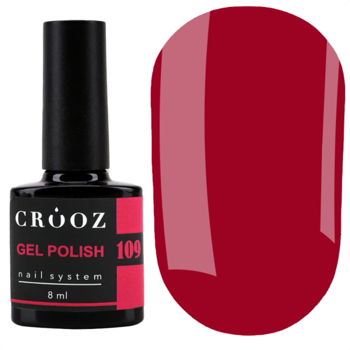 Гель лак Crooz Gel Polish №109, соковито-малиновий, 8 мл
