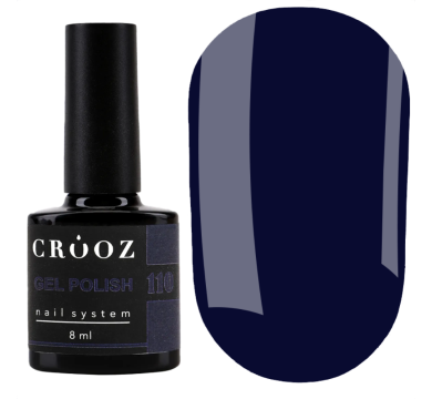 Гель лак Crooz Gel Polish №110,глибокий темно-синій, 8 мл