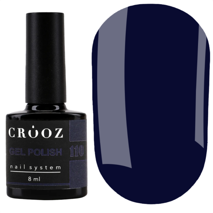 Гель лак Crooz Gel Polish №110,глибокий темно-синій, 8 мл