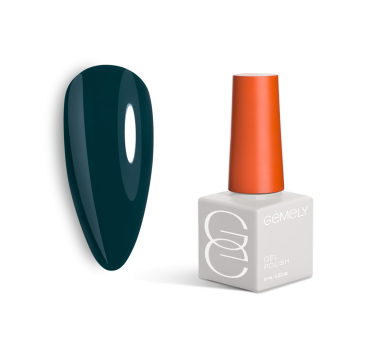 Гель-лак GEMELY Max Color №053, чорно-смарагдовий, 6 мл