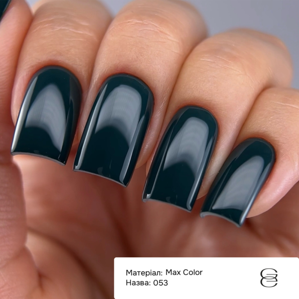 Гель-лак GEMELY Max Color №053, черно-изумрудный, 6 мл